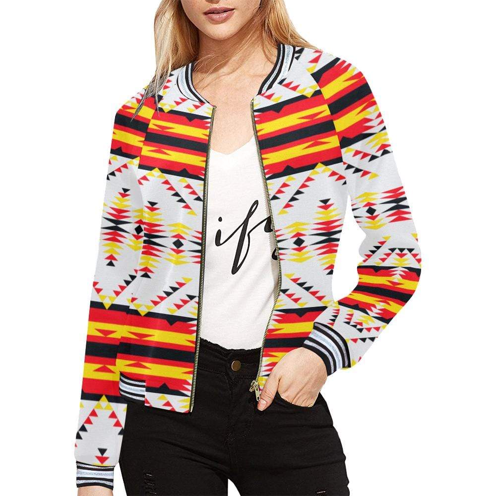 Visions of Peace Directions All Over Print Bomber Jacket for Women (Model H21) All Over Print Bomber Jacket for Women (H21) e-joyer 