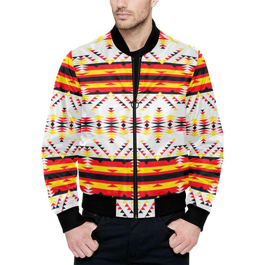 Visions of Peace Directions Unisex Heavy Bomber Jacket with Quilted Lining All Over Print Quilted Jacket for Men (H33) e-joyer 