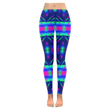 Load image into Gallery viewer, Visions of Peace Talks Low Rise Leggings (Invisible Stitch) (Model L05) Low Rise Leggings (Invisible Stitch) (L05) e-joyer 
