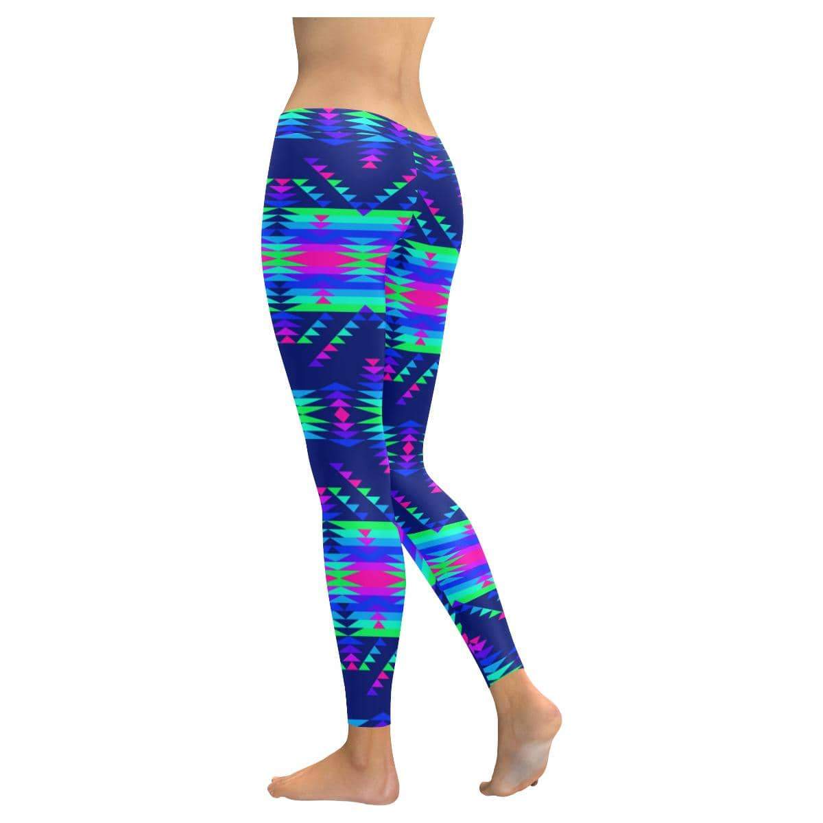 Visions of Peace Talks Low Rise Leggings (Invisible Stitch) (Model L05) Low Rise Leggings (Invisible Stitch) (L05) e-joyer 