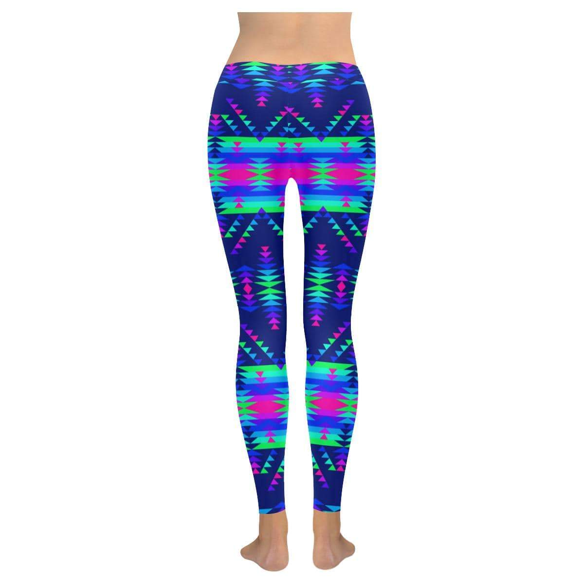 Visions of Peace Talks Low Rise Leggings (Invisible Stitch) (Model L05) Low Rise Leggings (Invisible Stitch) (L05) e-joyer 