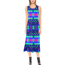 Load image into Gallery viewer, Visions of Peace Talks Phaedra Sleeveless Open Fork Long Dress (Model D08) Phaedra Sleeveless Open Fork Long Dress (D08) e-joyer 
