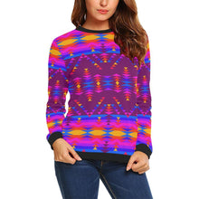 Load image into Gallery viewer, Visions of Peace Treaty All Over Print Crewneck Sweatshirt for Women (Model H18) Crewneck Sweatshirt for Women (H18) e-joyer 
