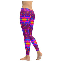 Load image into Gallery viewer, Visions of Peace Treaty Low Rise Leggings (Invisible Stitch) (Model L05) Low Rise Leggings (Invisible Stitch) (L05) e-joyer 
