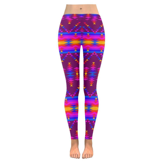 Visions of Peace Treaty Low Rise Leggings (Invisible Stitch) (Model L05) Low Rise Leggings (Invisible Stitch) (L05) e-joyer 