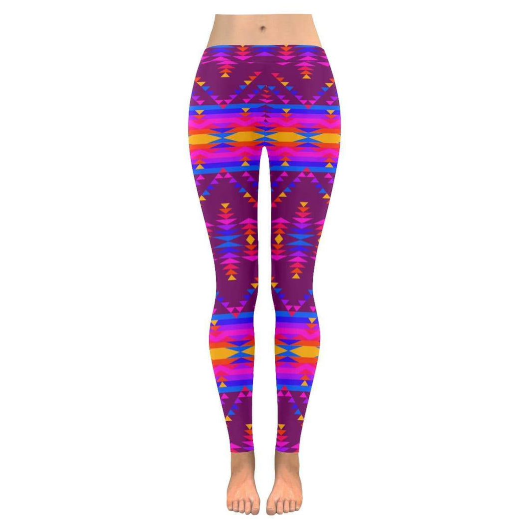 Visions of Peace Treaty Low Rise Leggings (Invisible Stitch) (Model L05) Low Rise Leggings (Invisible Stitch) (L05) e-joyer 