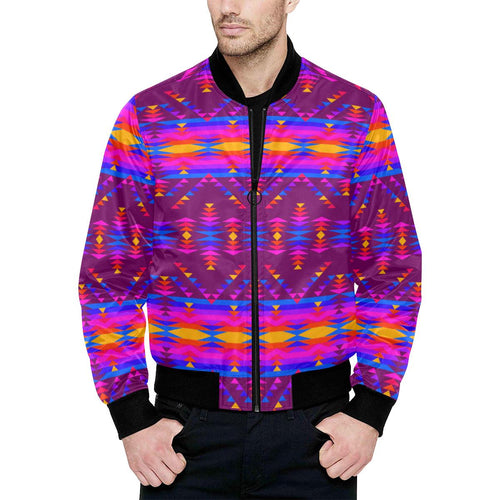 Visions of Peace Treaty Unisex Heavy Bomber Jacket with Quilted Lining All Over Print Quilted Jacket for Men (H33) e-joyer 