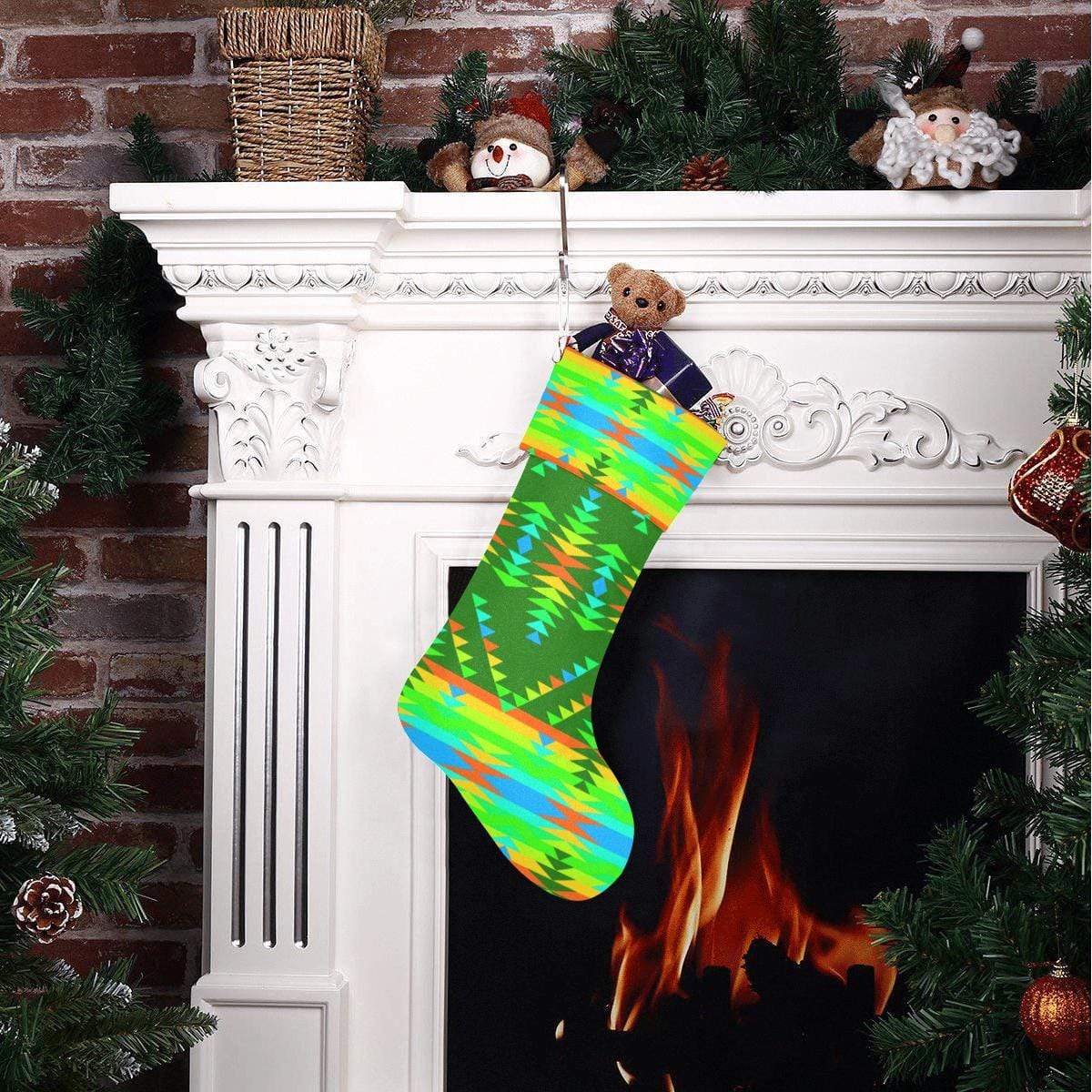 Visions of Peaceful Fall Christmas Stocking Christmas Stocking e-joyer 