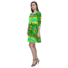 Load image into Gallery viewer, Visions of Peaceful Fall Tethys Half-Sleeve Skater Dress(Model D20) Tethys Half-Sleeve Skater Dress (D20) e-joyer 
