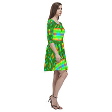 Load image into Gallery viewer, Visions of Peaceful Fall Tethys Half-Sleeve Skater Dress(Model D20) Tethys Half-Sleeve Skater Dress (D20) e-joyer 
