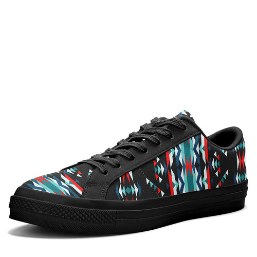 Visions of Peaceful Nights Aapisi Low Top Canvas Shoes Black Sole 49 Dzine 