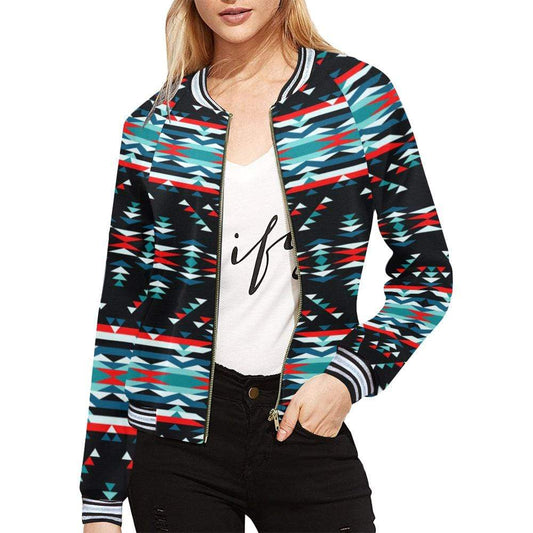 Visions of Peaceful Nights All Over Print Bomber Jacket for Women (Model H21) All Over Print Bomber Jacket for Women (H21) e-joyer 