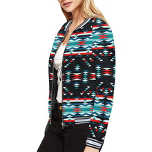 Load image into Gallery viewer, Visions of Peaceful Nights All Over Print Bomber Jacket for Women (Model H21) All Over Print Bomber Jacket for Women (H21) e-joyer 
