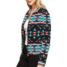 Load image into Gallery viewer, Visions of Peaceful Nights All Over Print Bomber Jacket for Women (Model H21) All Over Print Bomber Jacket for Women (H21) e-joyer 
