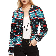 Load image into Gallery viewer, Visions of Peaceful Nights All Over Print Bomber Jacket for Women (Model H21) All Over Print Bomber Jacket for Women (H21) e-joyer 
