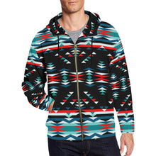 Load image into Gallery viewer, Visions of Peaceful Nights All Over Print Full Zip Hoodie for Men (Model H14) All Over Print Full Zip Hoodie for Men (H14) e-joyer 
