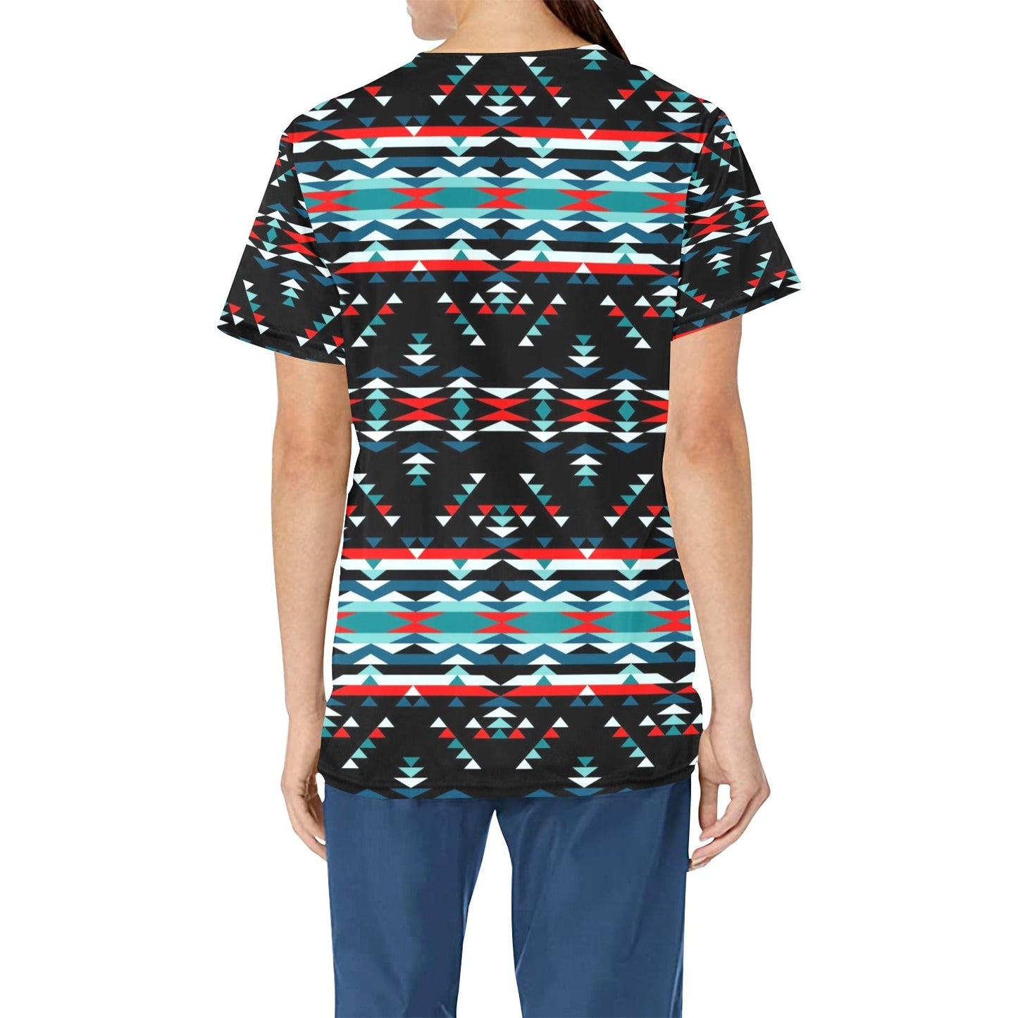 Visions of Peaceful Nights All Over Print Scrub Top Scrub Top e-joyer 