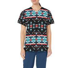 Load image into Gallery viewer, Visions of Peaceful Nights All Over Print Scrub Top Scrub Top e-joyer 
