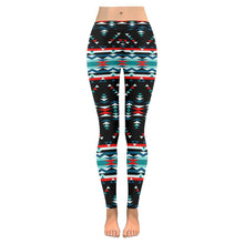 Load image into Gallery viewer, Visions of Peaceful Nights Low Rise Leggings (Invisible Stitch) (Model L05) Low Rise Leggings (Invisible Stitch) (L05) e-joyer 
