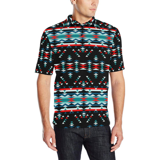 Visions of Peaceful Nights Men's All Over Print Polo Shirt (Model T55) Men's Polo Shirt (Model T55) e-joyer 