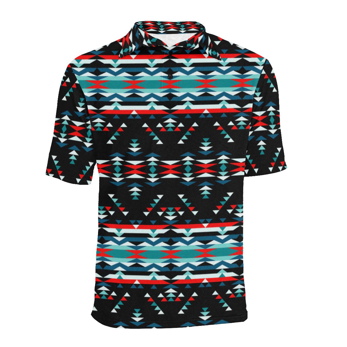 Visions of Peaceful Nights Men's All Over Print Polo Shirt (Model T55) Men's Polo Shirt (Model T55) e-joyer 