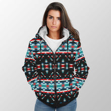 Load image into Gallery viewer, Visions of Peaceful Nights Sherpa Hoodie 49 Dzine 
