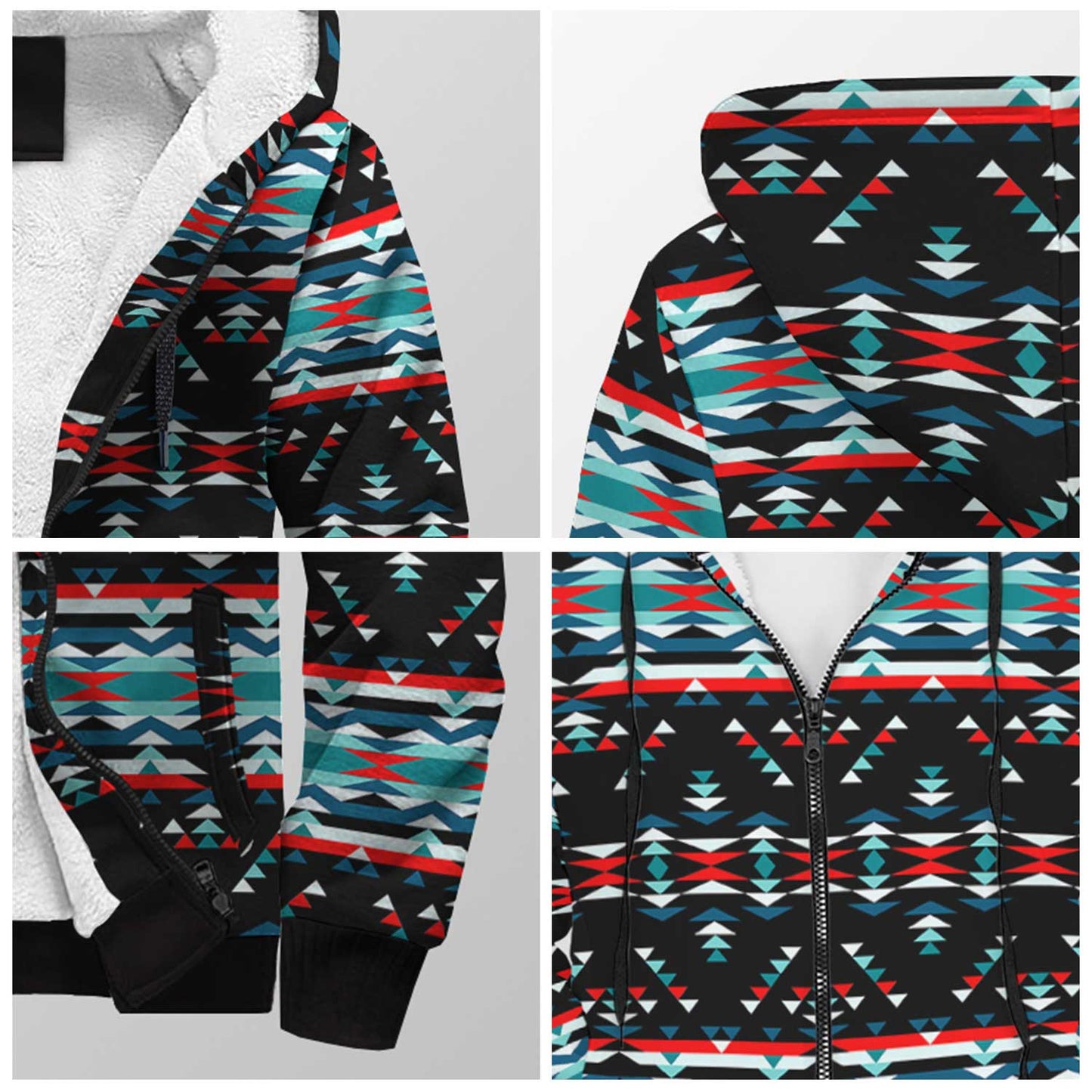 Visions of Peaceful Nights Sherpa Hoodie 49 Dzine 