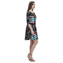 Load image into Gallery viewer, Visions of Peaceful Nights Tethys Half-Sleeve Skater Dress(Model D20) Tethys Half-Sleeve Skater Dress (D20) e-joyer 
