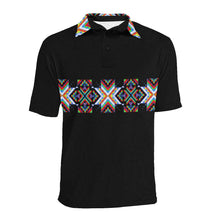 Load image into Gallery viewer, White Blanket Strip - I Men&#39;s All Over Print Polo Shirt (Model T55) Men&#39;s Polo Shirt (Model T55) e-joyer 
