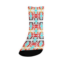 Load image into Gallery viewer, White Fire and Sky Crew Socks Crew Socks e-joyer 
