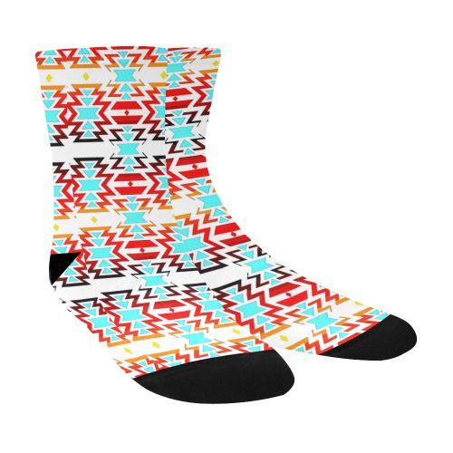 White Fire and Sky Crew Socks Crew Socks e-joyer 