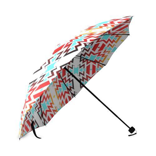 White Fire and Sky Foldable Umbrella Foldable Umbrella e-joyer 