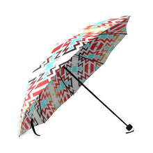 Load image into Gallery viewer, White Fire and Sky Foldable Umbrella Foldable Umbrella e-joyer 
