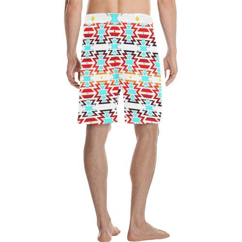 White Fire and Sky Men's All Over Print Casual Shorts (Model L23) Men's Casual Shorts (L23) e-joyer 