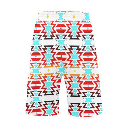 White Fire and Sky Men's All Over Print Casual Shorts (Model L23) Men's Casual Shorts (L23) e-joyer 