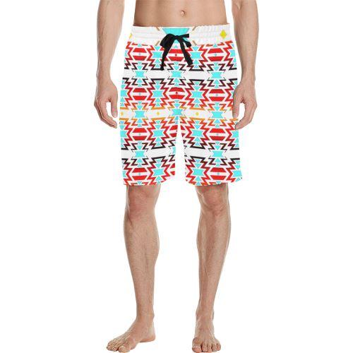 White Fire and Sky Men's All Over Print Casual Shorts (Model L23) Men's Casual Shorts (L23) e-joyer 