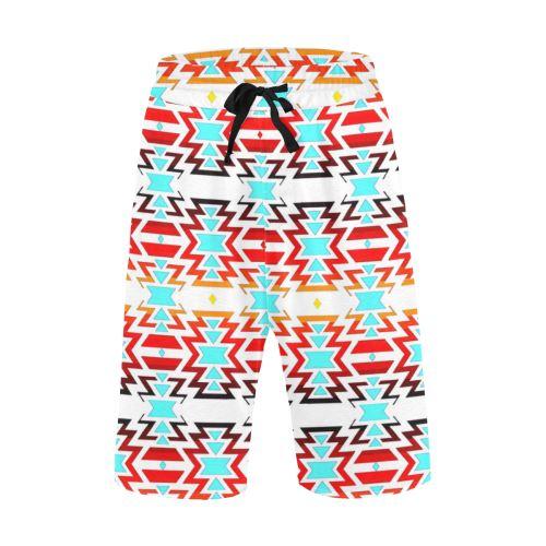 White Fire and Sky Men's All Over Print Casual Shorts (Model L23) Men's Casual Shorts (L23) e-joyer 