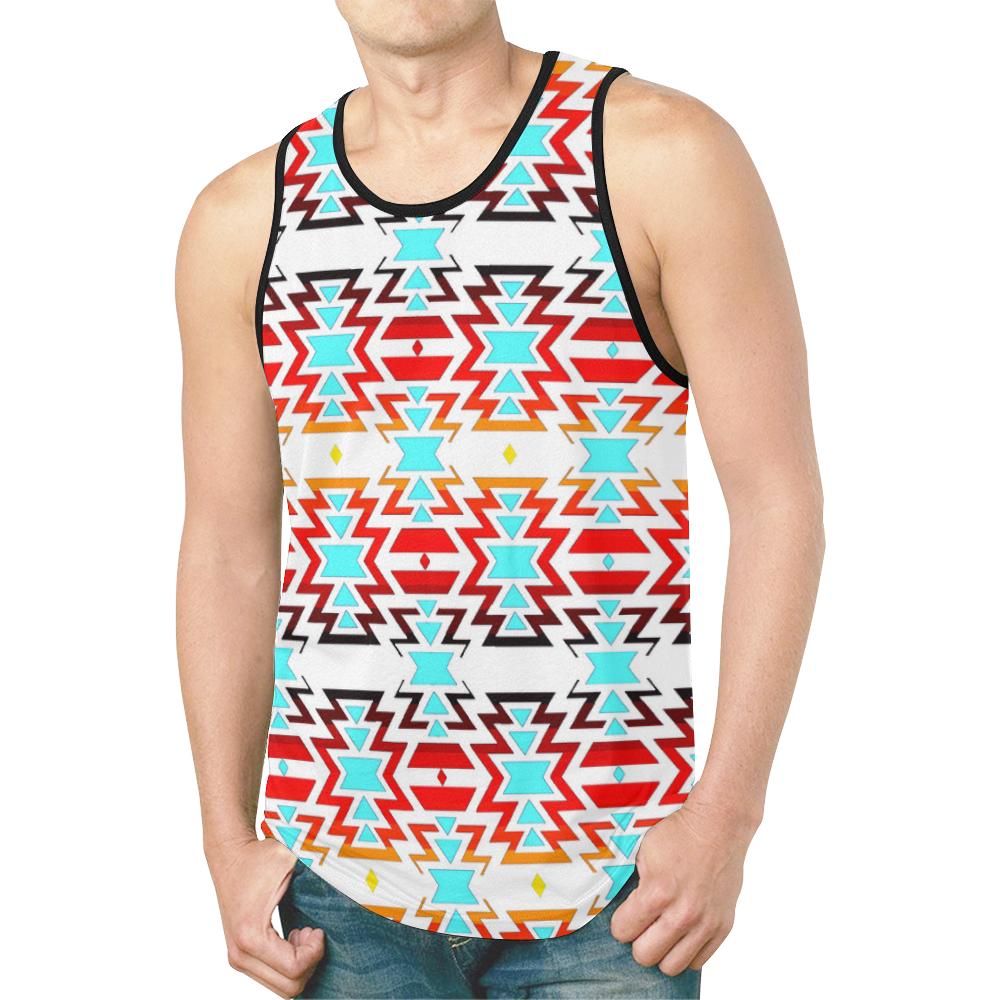 White Fire and Sky New All Over Print Tank Top for Men (Model T46) New All Over Print Tank Top for Men (T46) e-joyer 