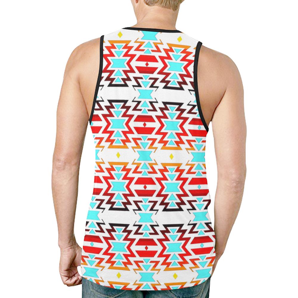 White Fire and Sky New All Over Print Tank Top for Men (Model T46) New All Over Print Tank Top for Men (T46) e-joyer 