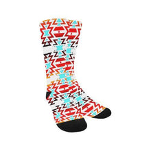 Load image into Gallery viewer, White Fire and Sky Trouser Socks Socks e-joyer 
