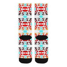 Load image into Gallery viewer, White Fire and Sky Trouser Socks Socks e-joyer 
