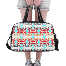 Load image into Gallery viewer, White Fire and Sky Weekend Travel Bag (Model 1671) Weekend Travel Bag (1671) e-joyer 
