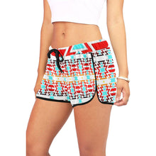 Load image into Gallery viewer, White Fire and Sky Women&#39;s All Over Print Relaxed Shorts (Model L19) Women&#39;s All Over Print Relaxed Shorts (L19) e-joyer 

