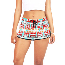 Load image into Gallery viewer, White Fire and Sky Women&#39;s All Over Print Relaxed Shorts (Model L19) Women&#39;s All Over Print Relaxed Shorts (L19) e-joyer 
