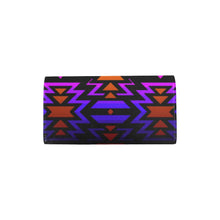 Load image into Gallery viewer, Winter Sky and Fire Women&#39;s Trifold Wallet Women&#39;s Trifold Wallet e-joyer 
