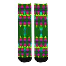 Load image into Gallery viewer, Wintergreen Sage with Eagle Feather Trouser Socks Trouser Socks e-joyer 
