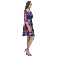 Load image into Gallery viewer, Writing on Stone Battle Tethys Half-Sleeve Skater Dress(Model D20) Tethys Half-Sleeve Skater Dress (D20) e-joyer 
