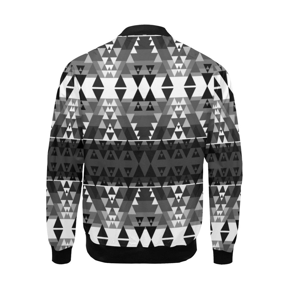 Writing on Stone Black and White All Over Print Bomber Jacket for Men/Large Size (Model H19) All Over Print Bomber Jacket for Men/Large (H19) e-joyer 