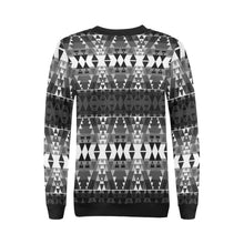 Load image into Gallery viewer, Writing on Stone Black and White All Over Print Crewneck Sweatshirt for Women (Model H18) Crewneck Sweatshirt for Women (H18) e-joyer 
