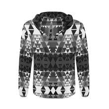 Load image into Gallery viewer, Writing on Stone Black and White All Over Print Full Zip Hoodie for Men (Model H14) All Over Print Full Zip Hoodie for Men (H14) e-joyer 
